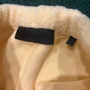 ESSENTIALS Pale Yellow Sherpa Hoodie